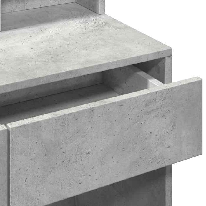 Masă de toaletă cu LED, gri beton, 80x41x144,5 cm - WALTI WALTI