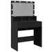 Masă de toaletă cu LED, negru, 80x41x134,5 cm - WALTI WALTI