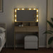 Masă de toaletă cu LED, stejar sonoma, 80x41x134,5 cm - WALTI WALTI