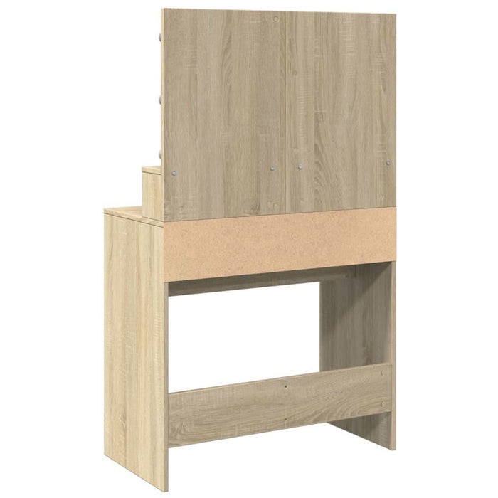 Masă de toaletă cu LED, stejar sonoma, 80x41x134,5 cm - WALTI WALTI