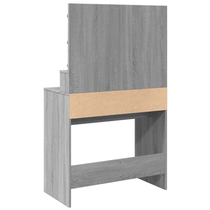 Masă de toaletă cu LED, gri sonoma, 80x41x134,5 cm - WALTI WALTI