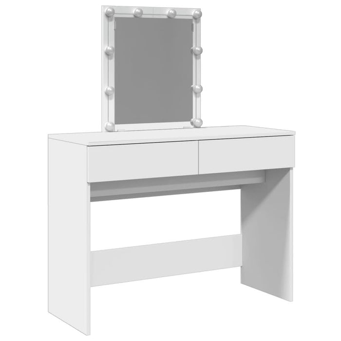 Masă de toaletă cu LED, alb, 100x40x130 cm - WALTI WALTI