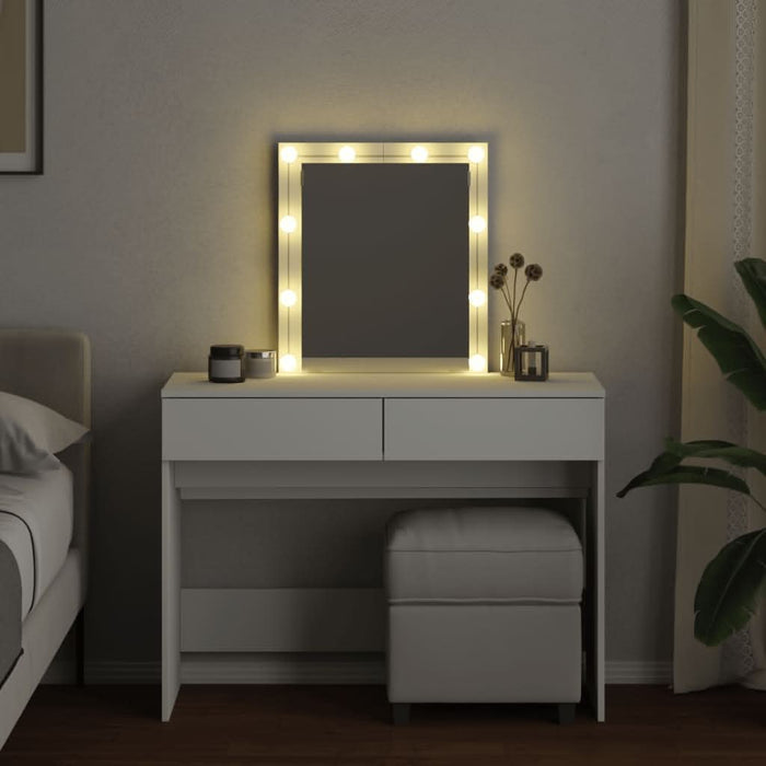 Masă de toaletă cu LED, alb, 100x40x130 cm - WALTI WALTI