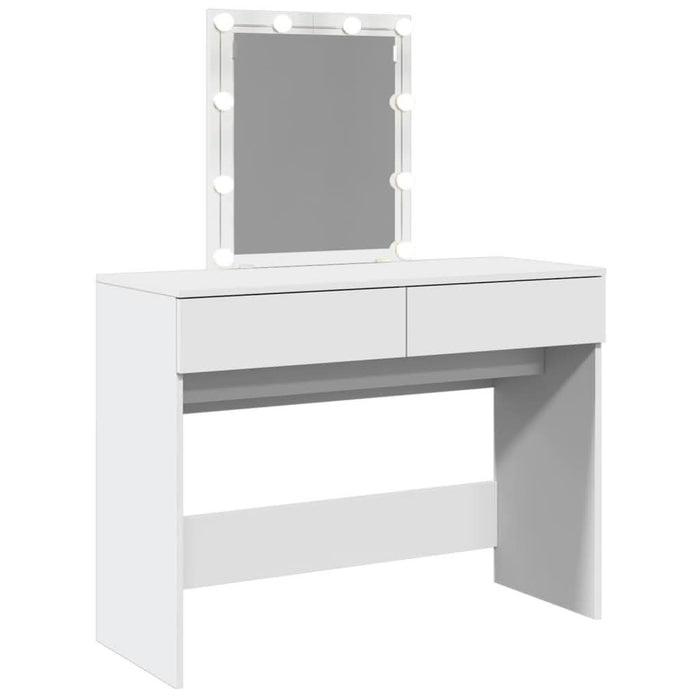 Masă de toaletă cu LED, alb, 100x40x130 cm - WALTI WALTI