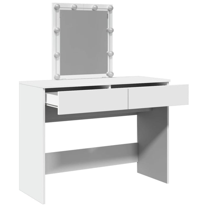 Masă de toaletă cu LED, alb, 100x40x130 cm - WALTI WALTI