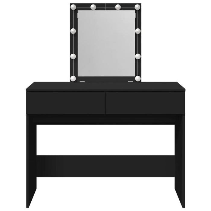 Masă de toaletă cu LED, negru, 100x40x130 cm - WALTI WALTI