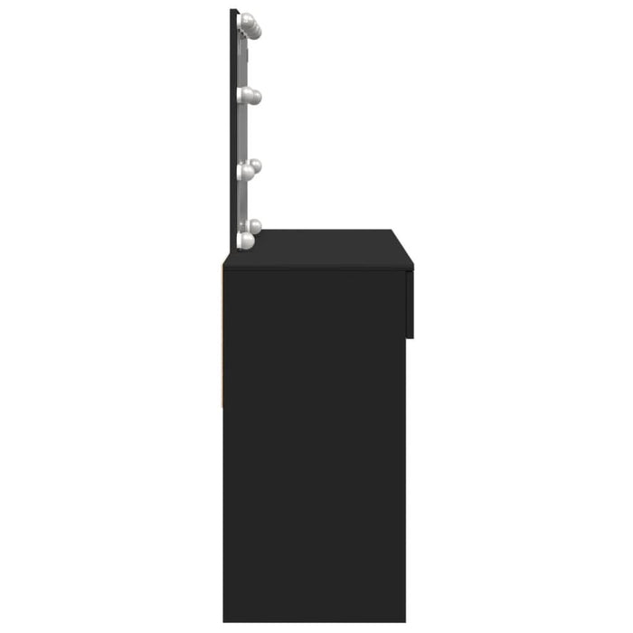 Masă de toaletă cu LED, negru, 100x40x130 cm - WALTI WALTI