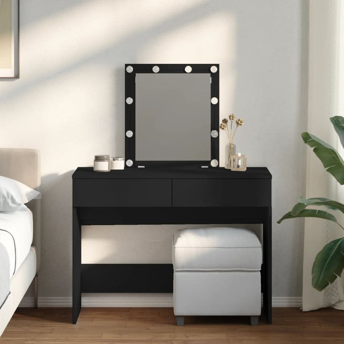 Masă de toaletă cu LED, negru, 100x40x130 cm - WALTI WALTI