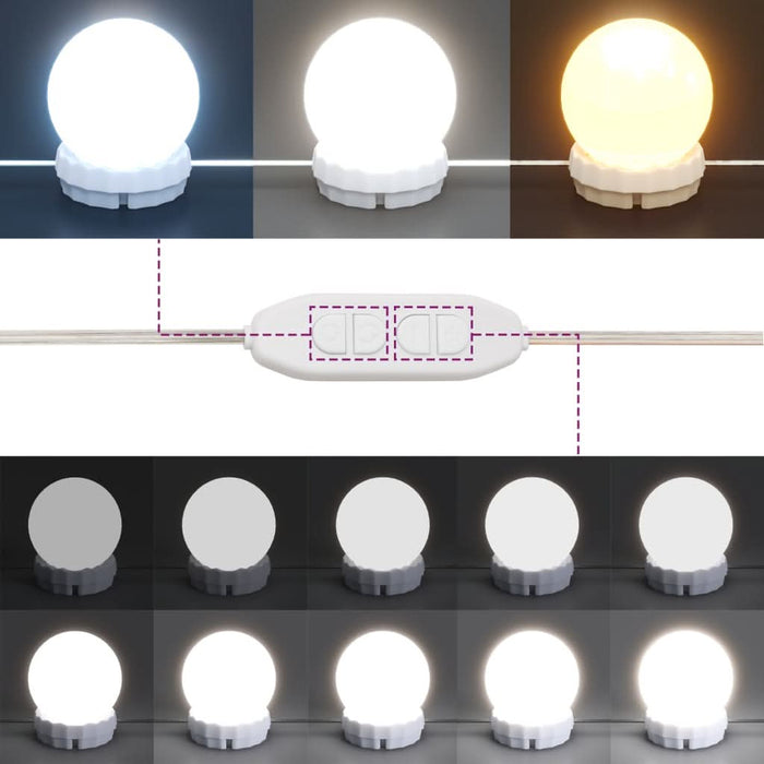 Masă de toaletă cu LED, stejar sonoma, 100x40x130 cm - WALTI WALTI