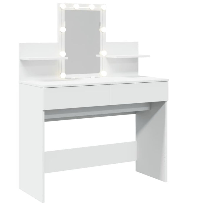 Masă de toaletă cu LED, alb, 100x40x130 cm - WALTI WALTI