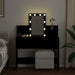 Masă de toaletă cu LED, negru, 100x40x130 cm - WALTI WALTI