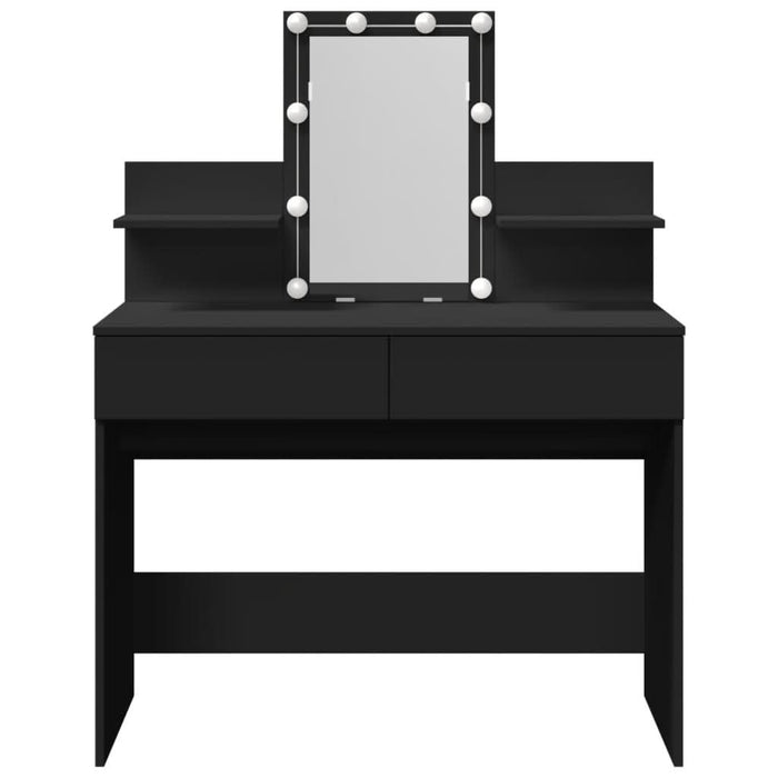 Masă de toaletă cu LED, negru, 100x40x130 cm - WALTI WALTI