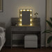 Masă de toaletă cu LED, gri beton, 100x40x130 cm - WALTI WALTI