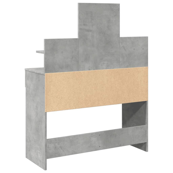 Masă de toaletă cu LED, gri beton, 100x40x130 cm - WALTI WALTI