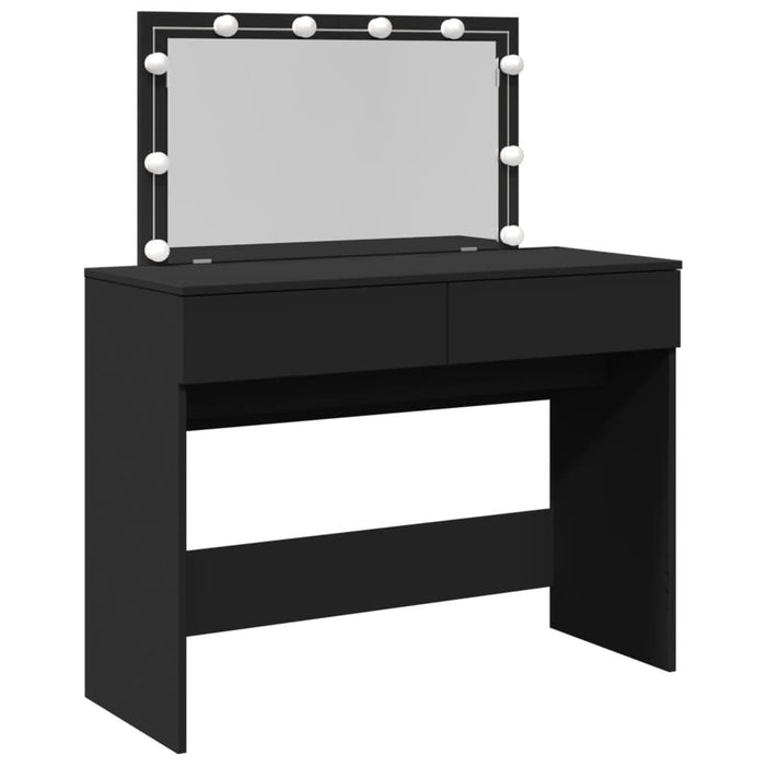 Masă de toaletă cu LED, negru, 100x40x120 cm - WALTI WALTI