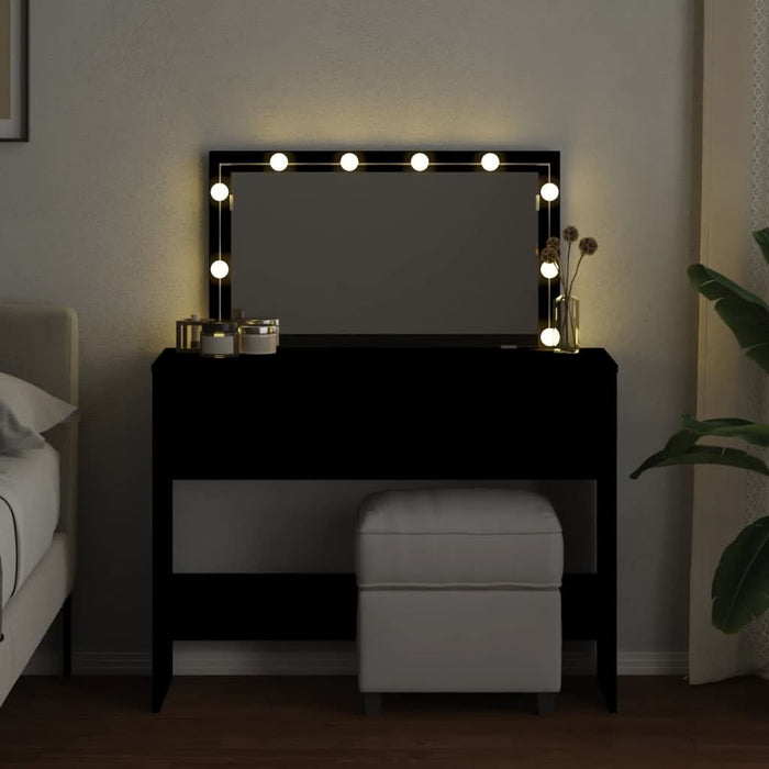 Masă de toaletă cu LED, negru, 100x40x120 cm - WALTI WALTI