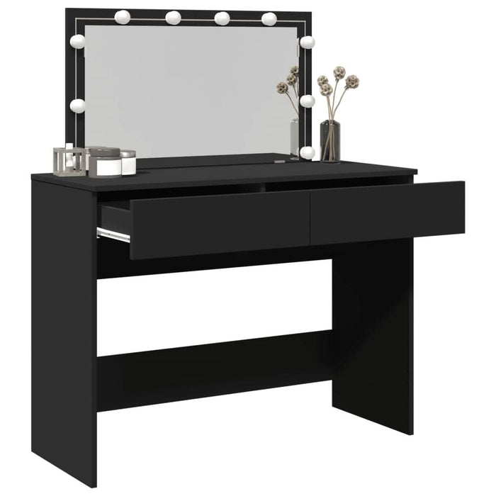 Masă de toaletă cu LED, negru, 100x40x120 cm - WALTI WALTI