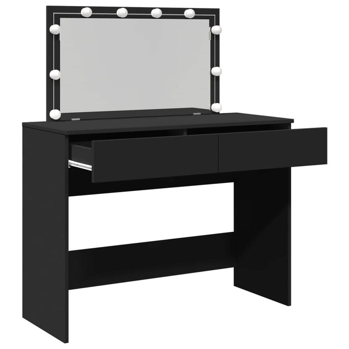 Masă de toaletă cu LED, negru, 100x40x120 cm - WALTI WALTI