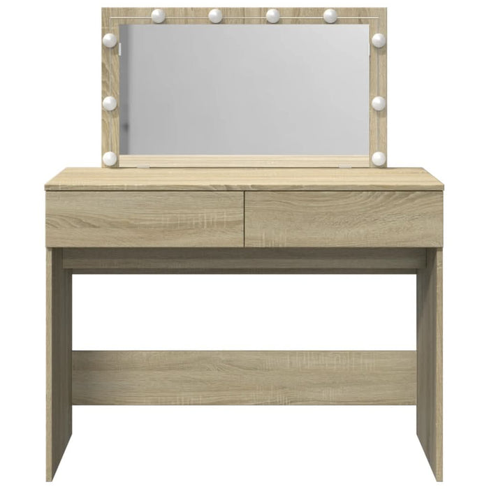Masă de toaletă cu LED, stejar sonoma, 100x40x120 cm - WALTI WALTI