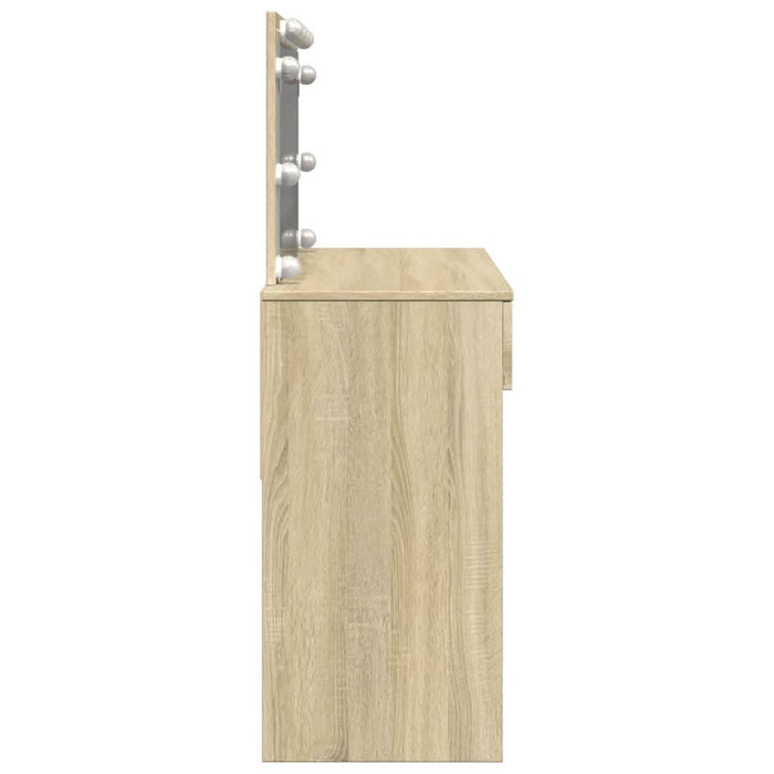 Masă de toaletă cu LED, stejar sonoma, 100x40x120 cm - WALTI WALTI