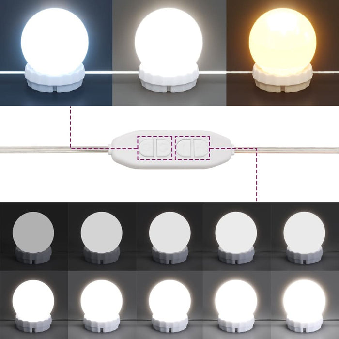 Masă de toaletă cu LED, stejar sonoma, 100x40x120 cm - WALTI WALTI