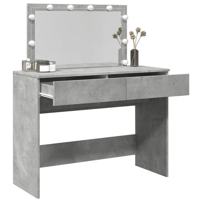 Masă de toaletă cu LED, gri beton, 100x40x120 cm - WALTI WALTI