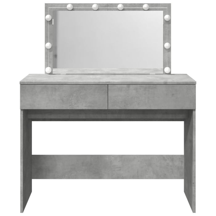 Masă de toaletă cu LED, gri beton, 100x40x120 cm - WALTI WALTI