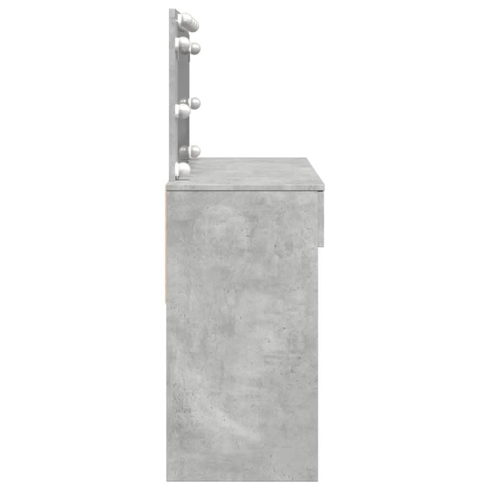 Masă de toaletă cu LED, gri beton, 100x40x120 cm - WALTI WALTI