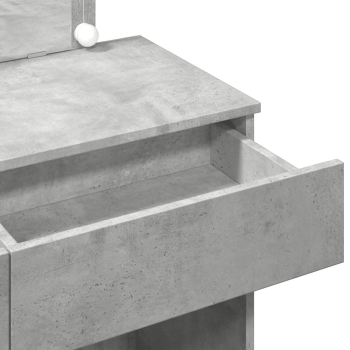 Masă de toaletă cu LED, gri beton, 100x40x120 cm - WALTI WALTI