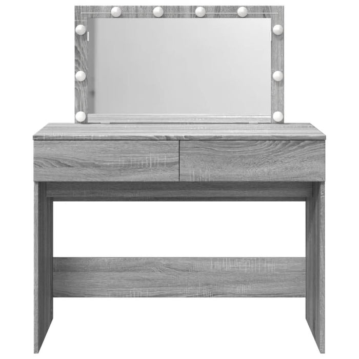 Masă de toaletă cu LED, sonoma gri, 100x40x120 cm - WALTI WALTI