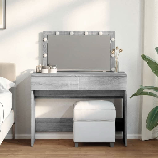 Masă de toaletă cu LED, sonoma gri, 100x40x120 cm - WALTI WALTI