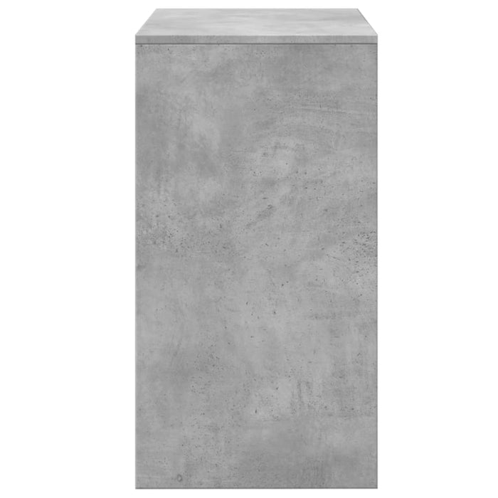 Masă de toaletă și taburet, gri beton, 60x40x113,5 cm - WALTI WALTI