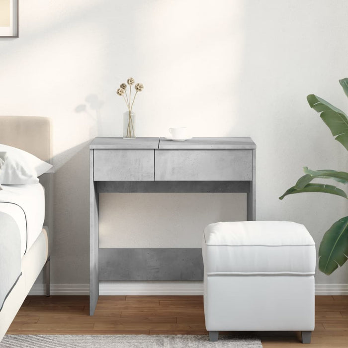 Masă de toaletă cu oglindă, gri beton, 73x46,5x120 cm - WALTI WALTI