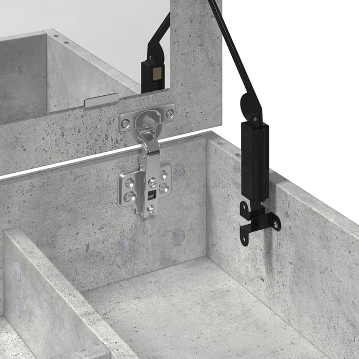 Masă de toaletă cu oglindă, gri beton, 73x46,5x120 cm - WALTI WALTI
