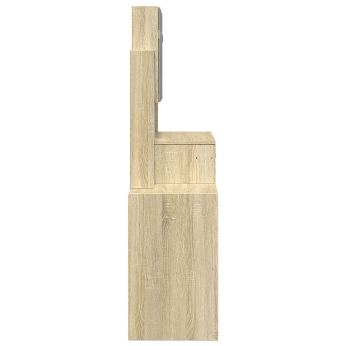 Masă de toaletă cu dulap, stejar sonoma, 80x35x132 cm - WALTI WALTI