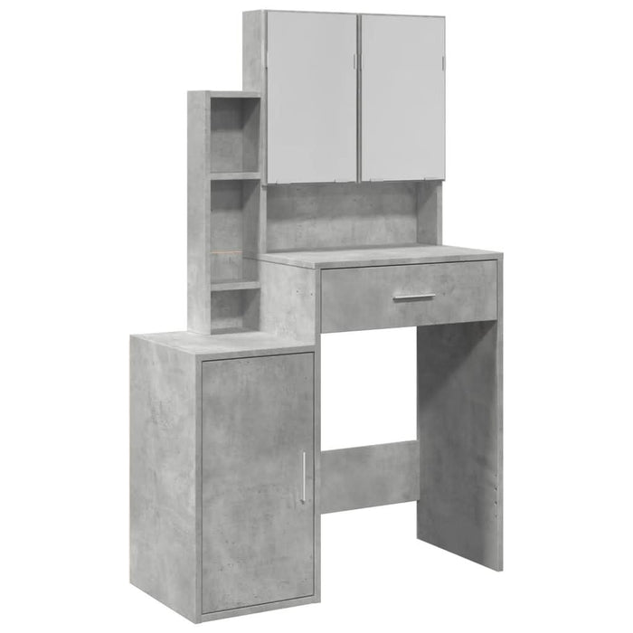 Masă de toaletă cu dulap, gri beton, 80x35x132 cm - WALTI WALTI