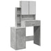 Masă de toaletă cu dulap, gri beton, 80x35x132 cm - WALTI WALTI