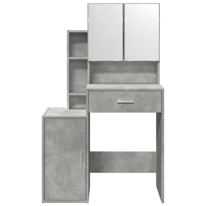Masă de toaletă cu dulap, gri beton, 80x35x132 cm - WALTI WALTI