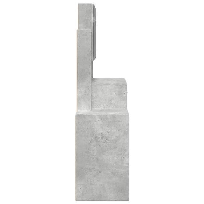 Masă de toaletă cu dulap, gri beton, 80x35x132 cm - WALTI WALTI