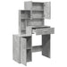 Masă de toaletă cu dulap, gri beton, 80x35x132 cm - WALTI WALTI