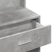 Masă de toaletă cu dulap, gri beton, 80x35x132 cm - WALTI WALTI