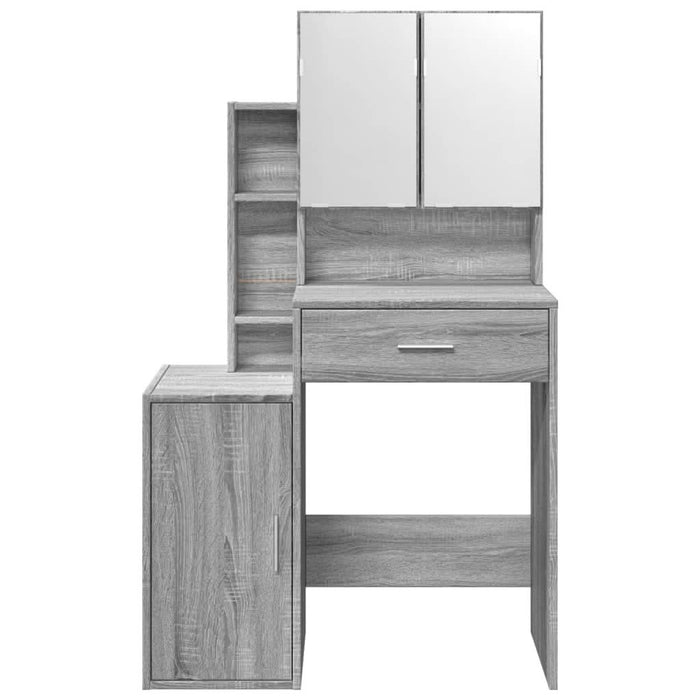 Masă de toaletă cu dulap, sonoma gri, 80x35x132 cm - WALTI WALTI