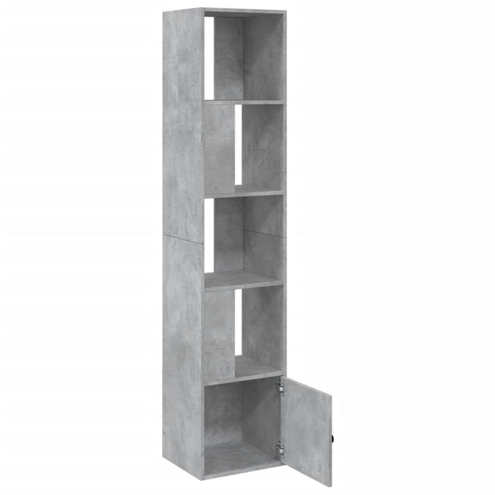 Bibliotecă, gri beton, 40x36x189 cm, lemn compozit - WALTI WALTI