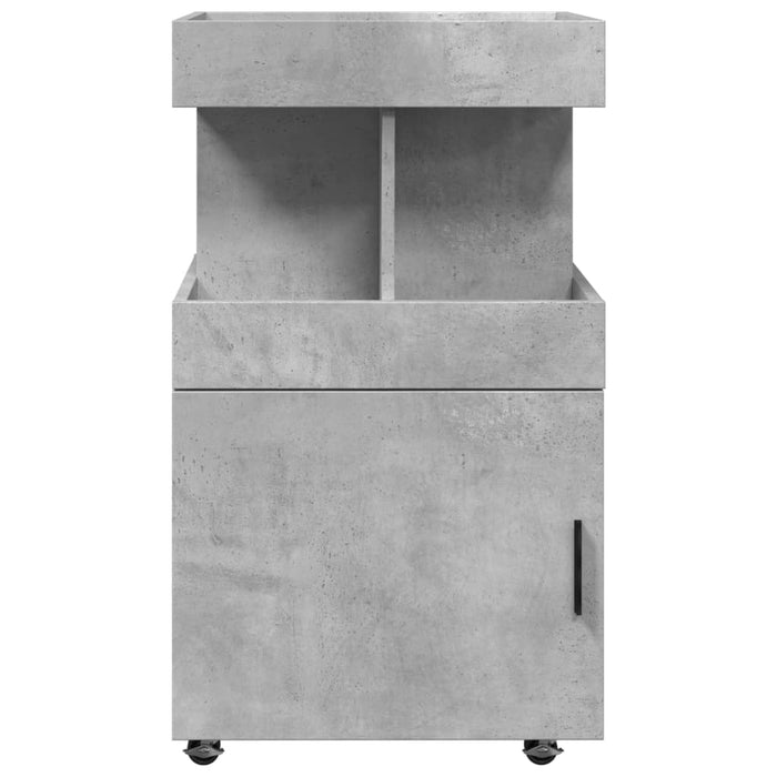 Cărucior de bar, gri beton, 50x41x89 cm, lemn prelucrat WALTI