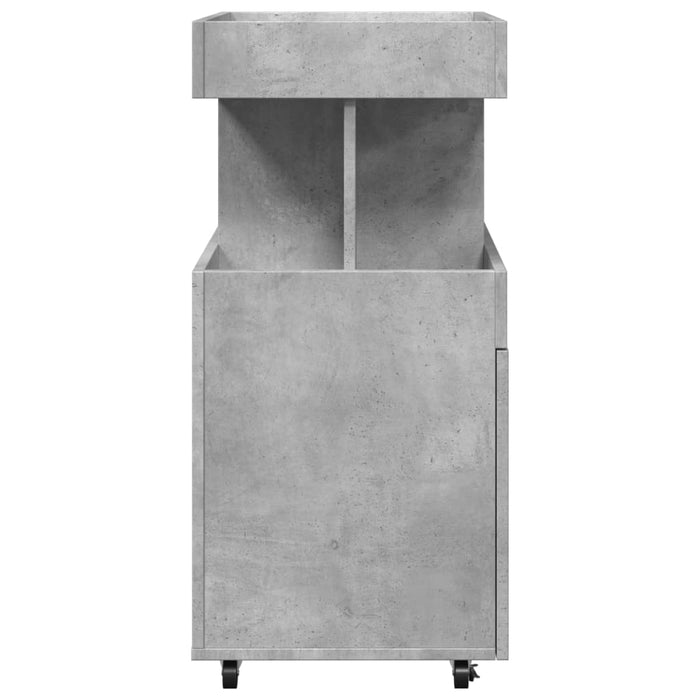 Cărucior de bar, gri beton, 50x41x89 cm, lemn prelucrat WALTI