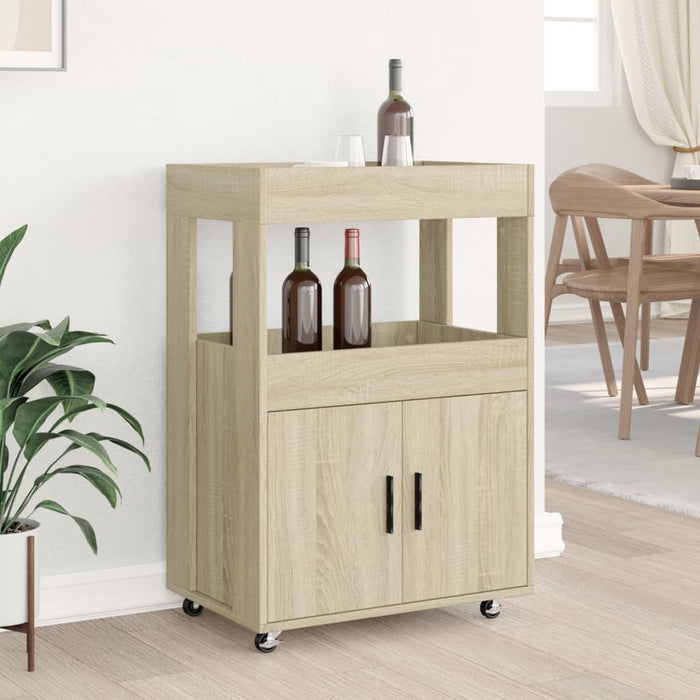 Cărucior de bar, stejar sonoma, 60x39,5x89 cm, lemn prelucrat - WALTI WALTI