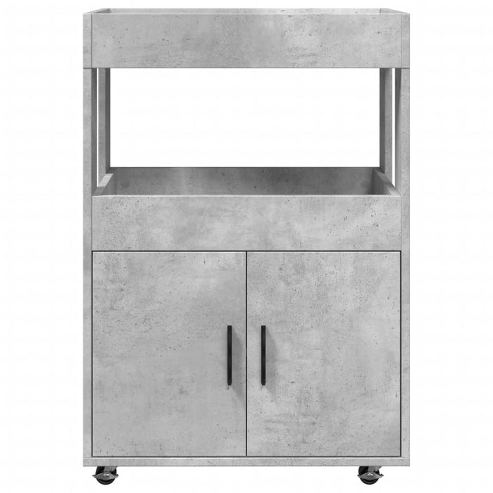 Cărucior de bar, gri beton, 60x39,5x89 cm, lemn prelucrat - WALTI WALTI