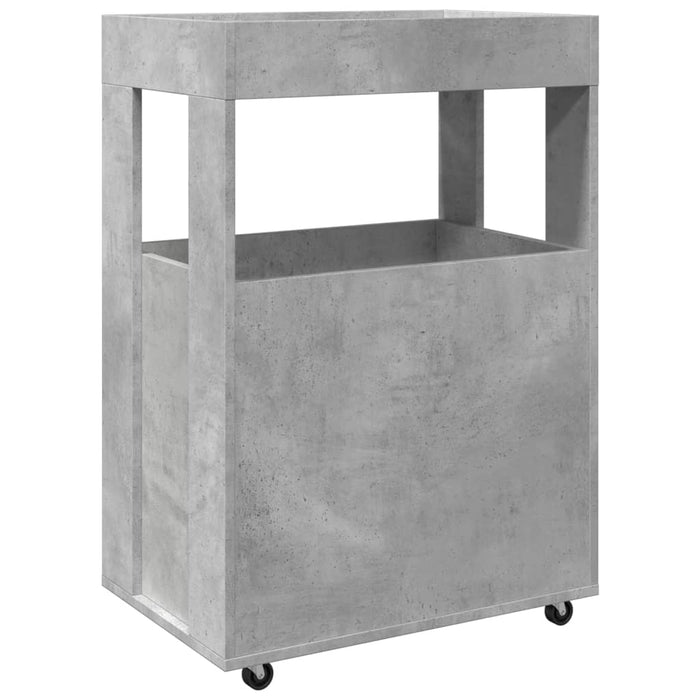 Cărucior de bar, gri beton, 60x39,5x89 cm, lemn prelucrat - WALTI WALTI