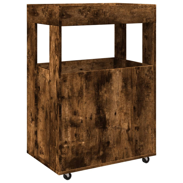 Cărucior de bar, stejar fumuriu, 60x39,5x89 cm, lemn prelucrat - WALTI WALTI