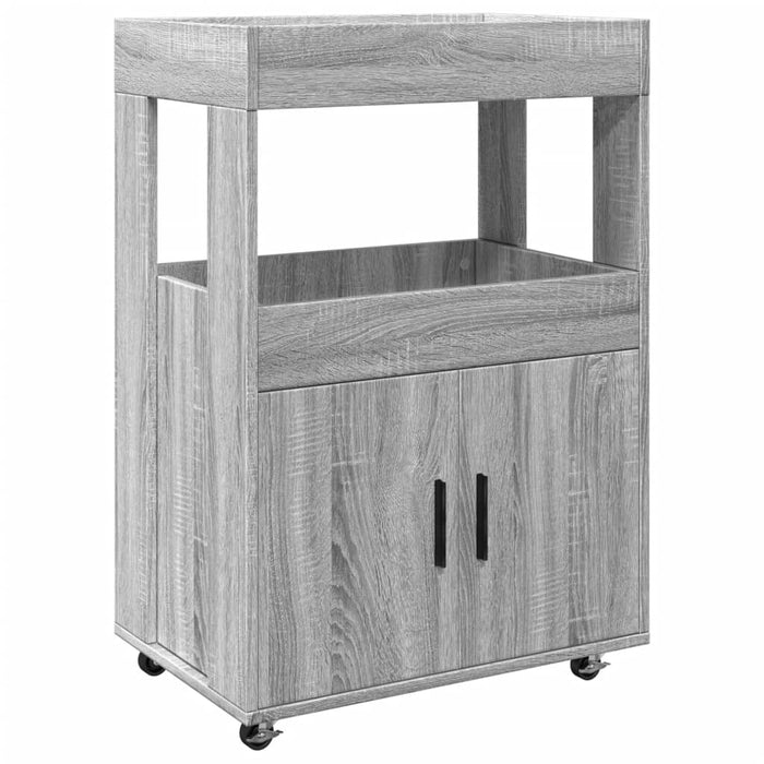 Cărucior de bar, gri sonoma, 60x39,5x89 cm, lemn prelucrat - WALTI WALTI
